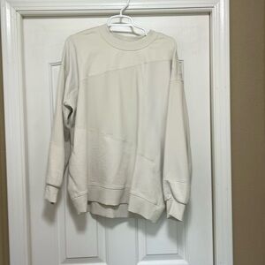 Lululemon Light Ivory Geometric Sweater sz 8